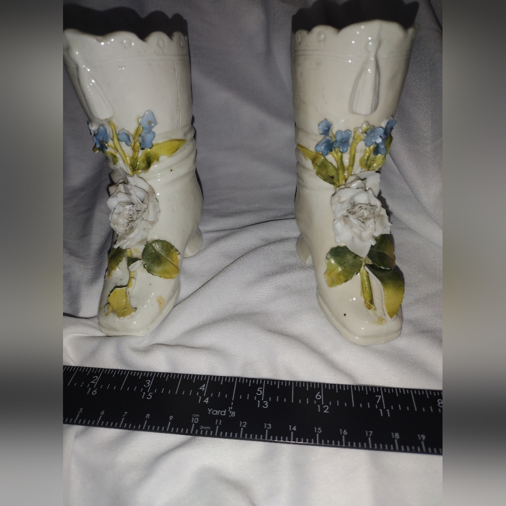 Vintage Victorian Boot Vase